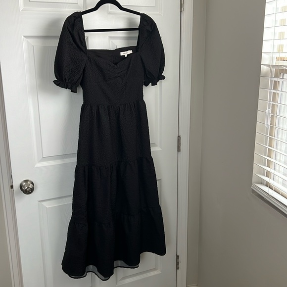 The Frolic Long Black Dress - Picture 2 of 5
